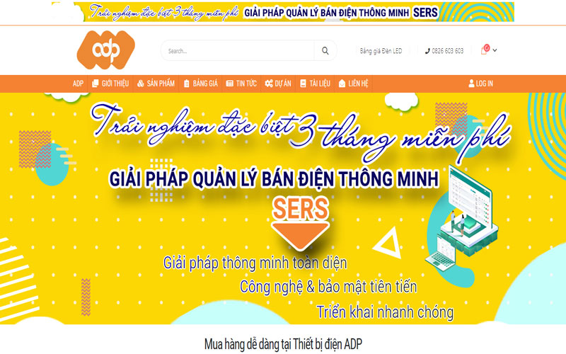 Mẫu thiết kế web bán dây điện, thiết bị điện tử thu hút